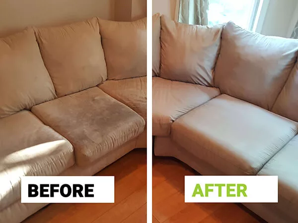 Upholstery cleaning Chicago results – steam cleaning and stain removal on commercial furniture