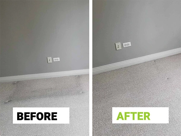 Carpet cleaning Chicago results - deep steam cleaning and stain removal on residential carpet
